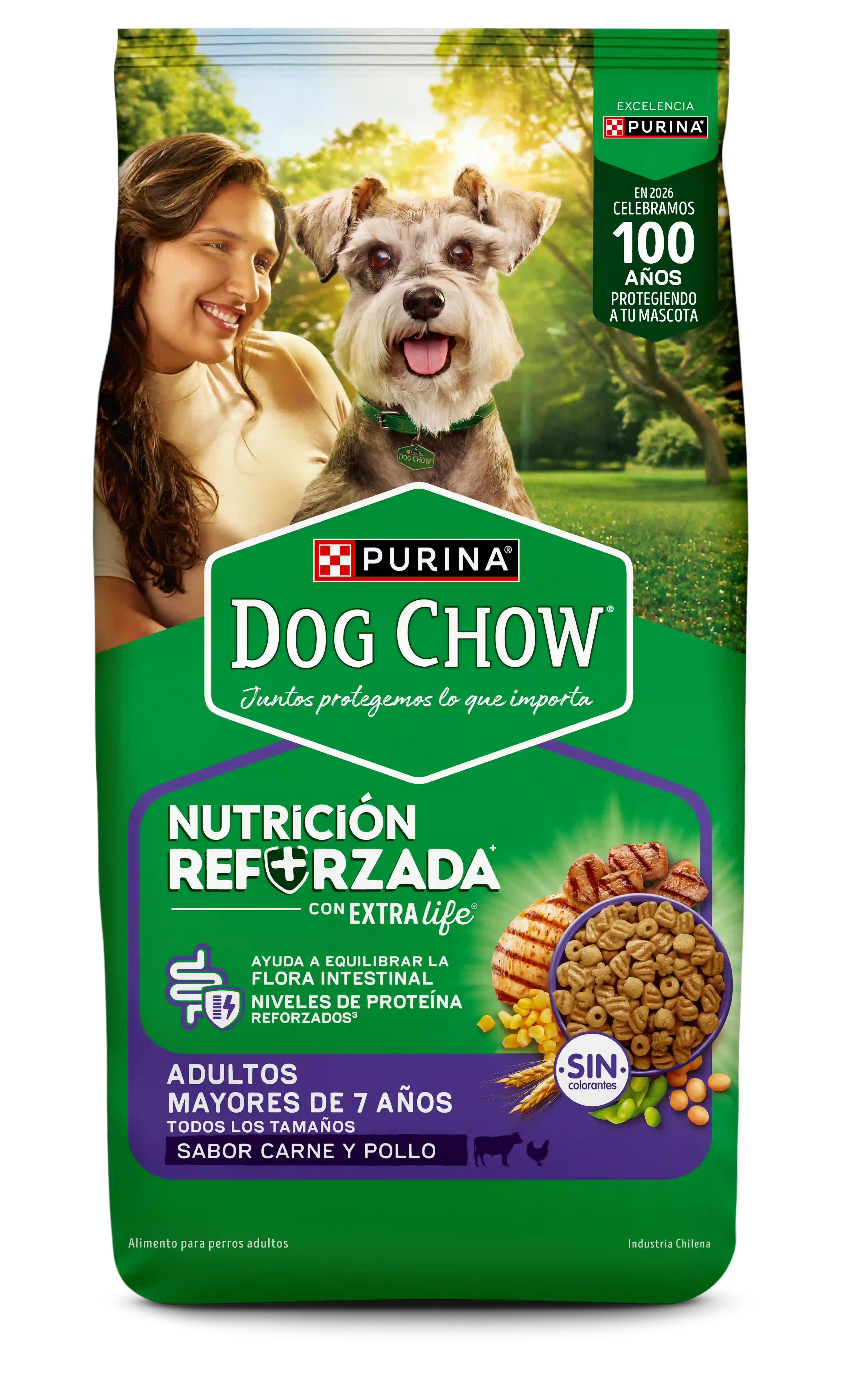 Alimento para perros adultos mayores de Dog Chow Nutrición Reforzada.