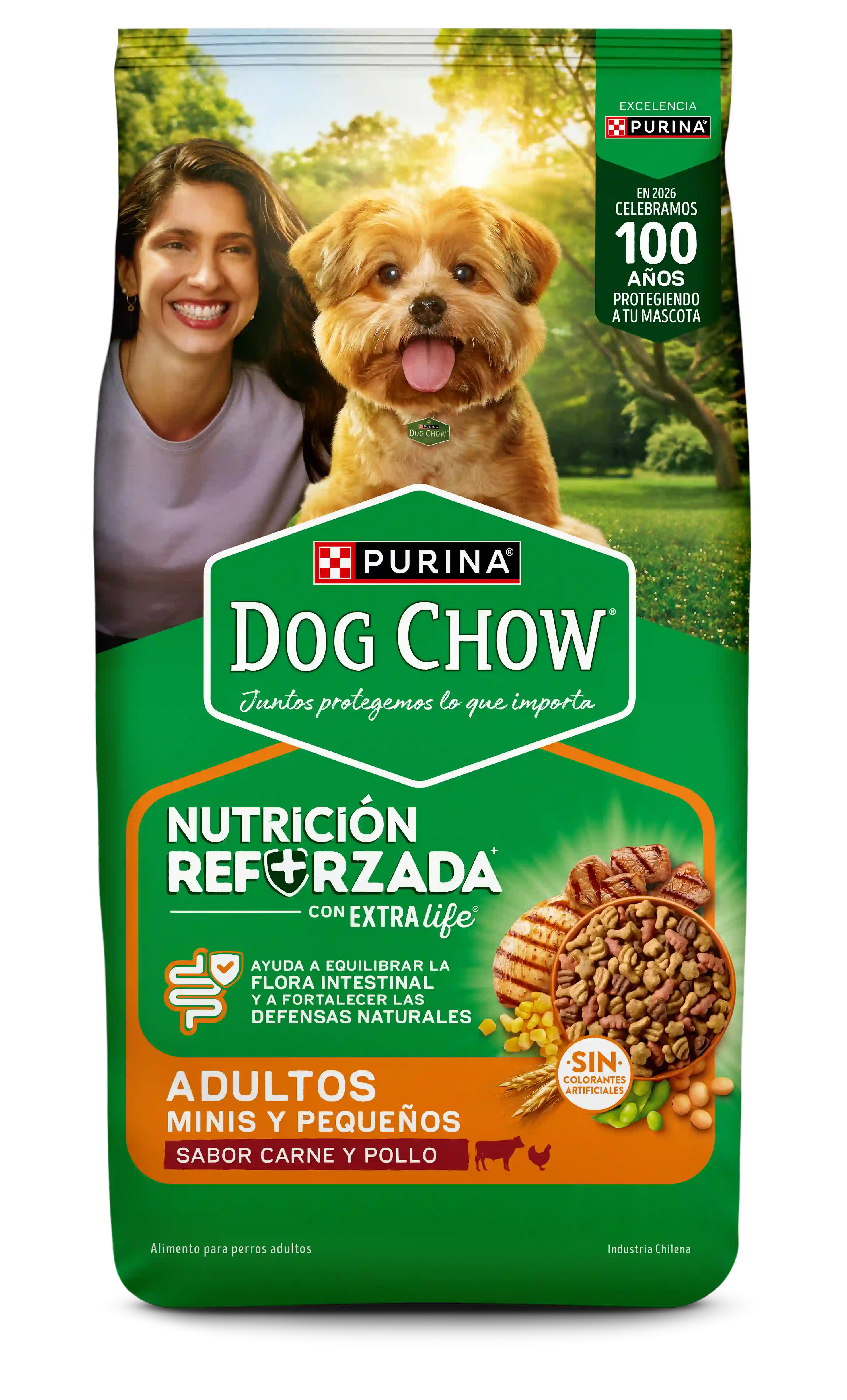 Alimento para perros adultos minis y pequeños de Dog Chow Nutrición Reforzada.
