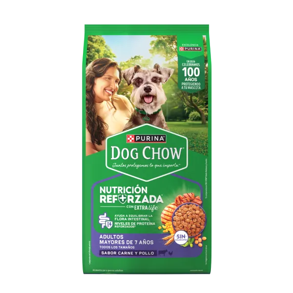 Alimento para perros adultos mayores de Dog Chow Nutrición Reforzada.