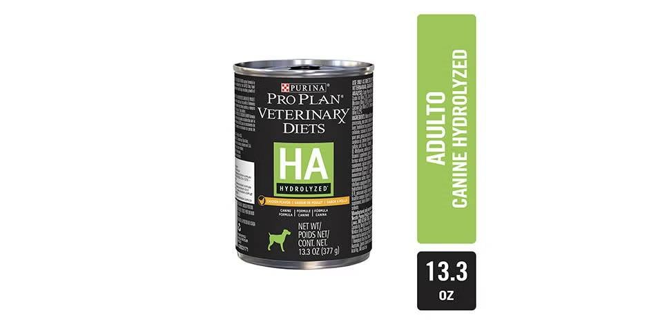 Presentación de lata de 13.3 oz de PRO PLAN® alimento hidrolizado para perros.