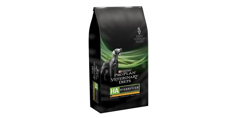 Bulto de PURINA® PRO PLAN® Alimento hidrolizado para perros, con sabor a pollo.