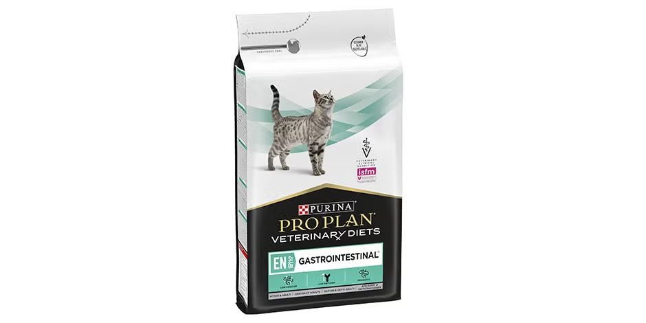 Bolsa de alimento veterinario gastrointestinal para gatos.