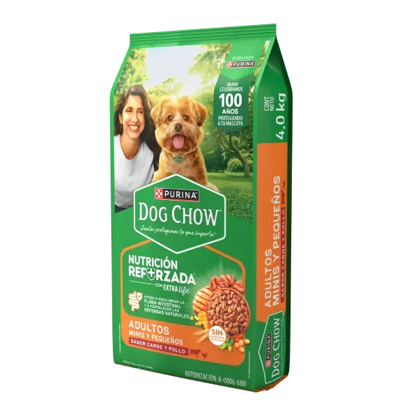 Alimento para perros adultos minis y pequeños de Dog Chow Nutrición Reforzada.