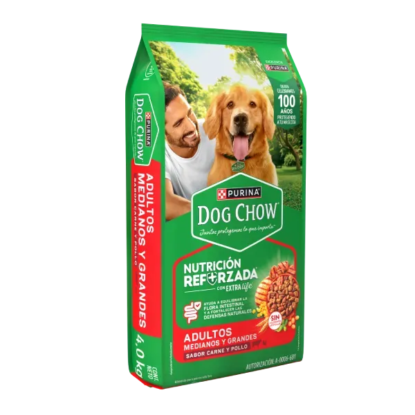 Alimento para perros adultos medianos y grandes de Dog Chow Nutrición Reforzada.