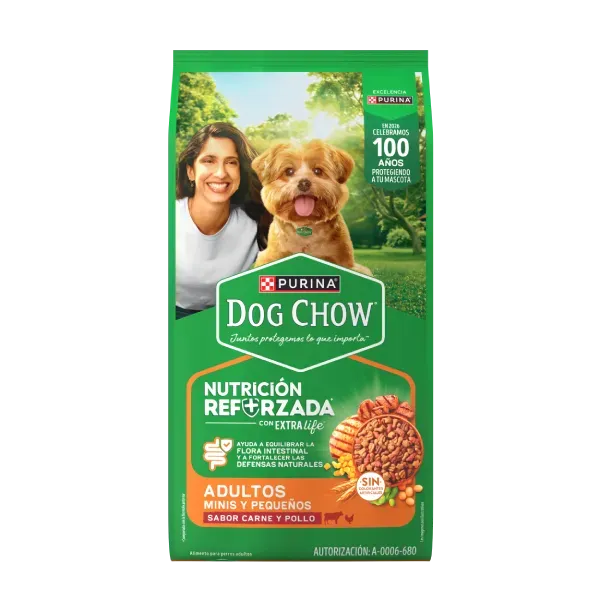 Alimento para perros adultos minis y pequeños de Dog Chow Nutrición Reforzada.